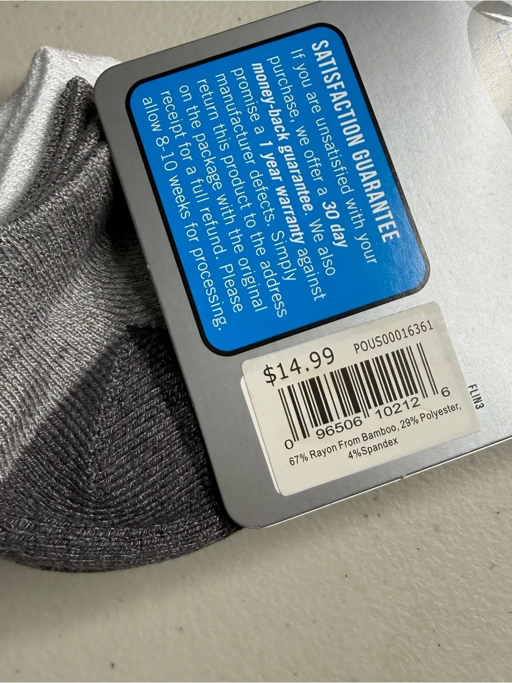 Finish Line Men's Gray, Black & White Performance Low-Cut Sock 3-Pack